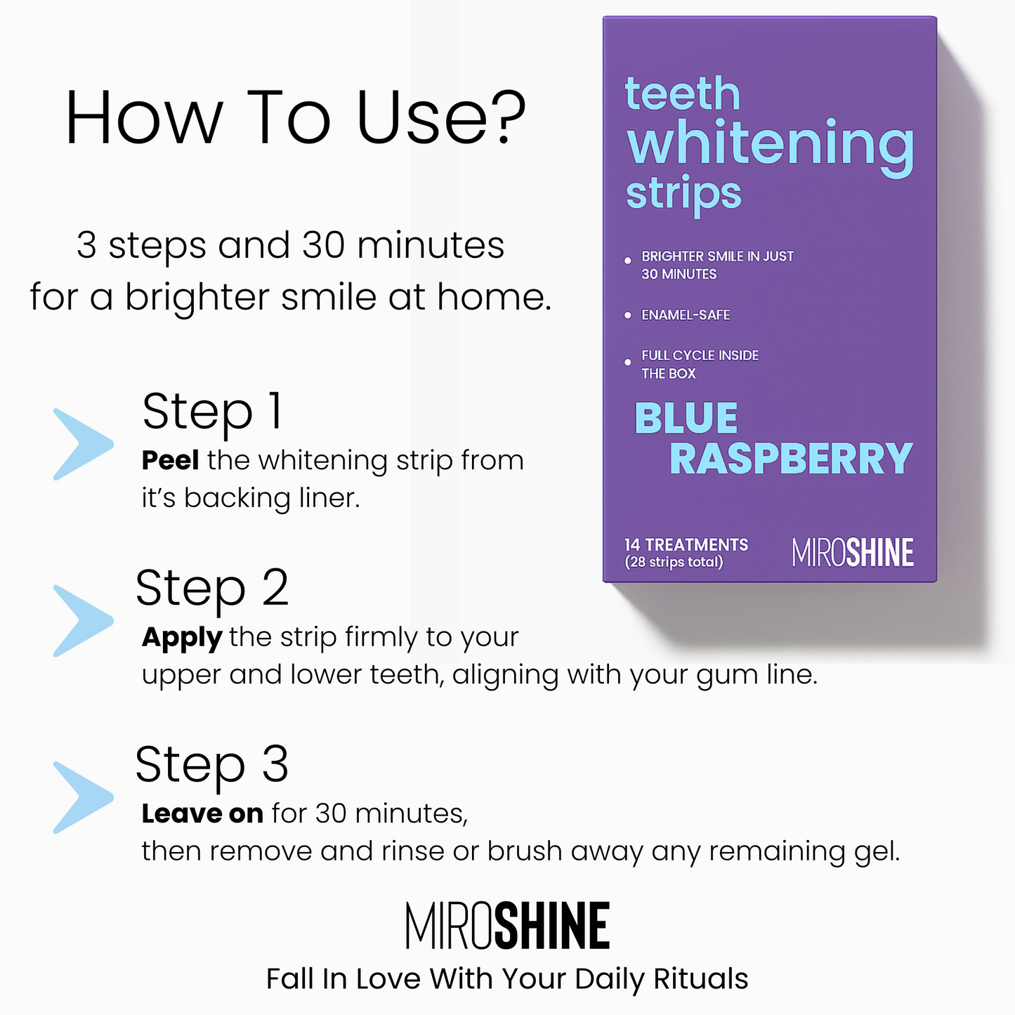Flavoured Teeth Whitening Strips